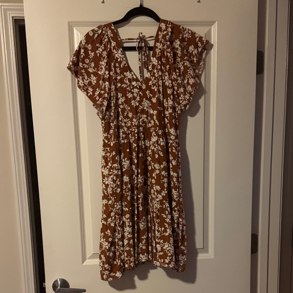 Floral Burnt Orange Dress